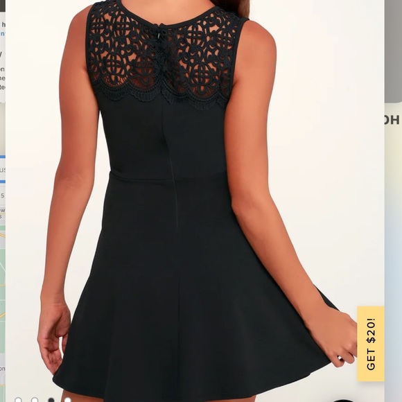 Lulus Black Lace Skater Dress - Picture 4 of 4
